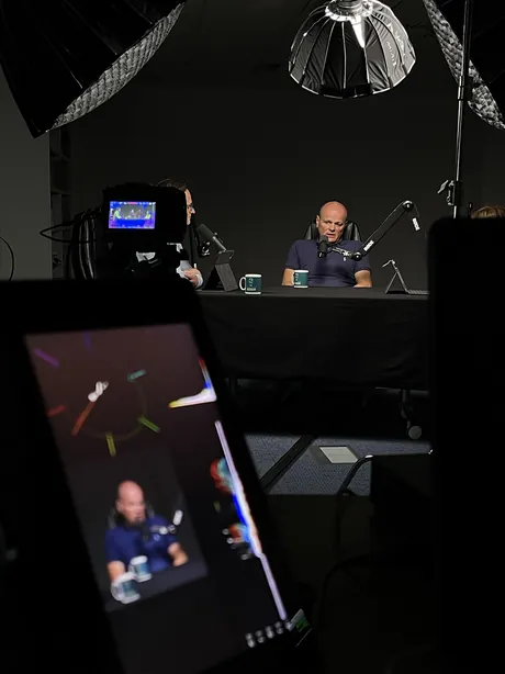Podcast production studio
