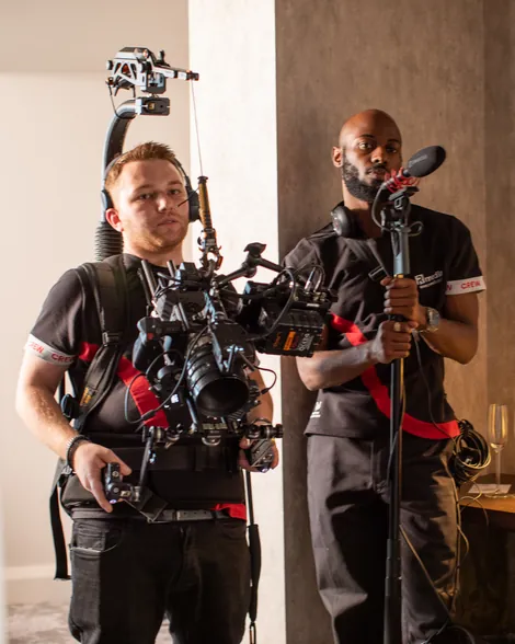 R-Media video production team on set
